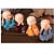 Monk Resin Creative Monk Ornament Doll Mini Buddha Statue for Car Interior - rear_view