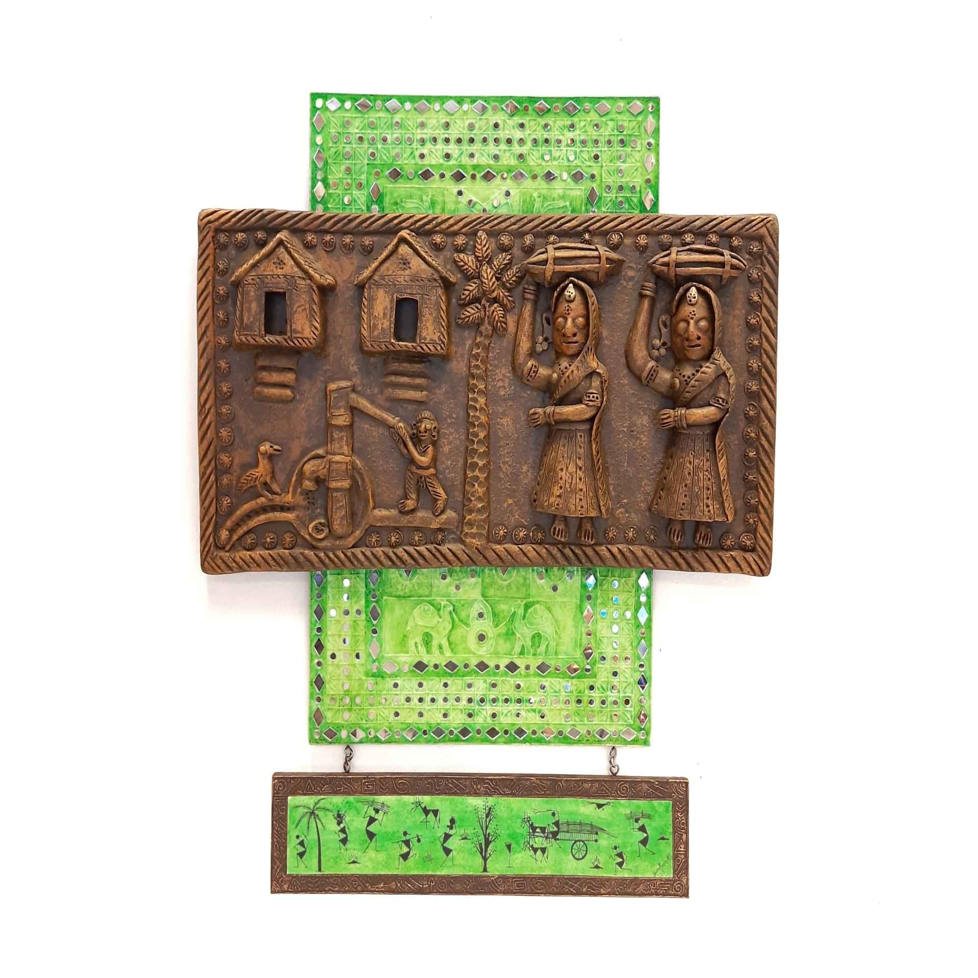 Wooden Mystical mural wall piece (Lipan Work) - photo
