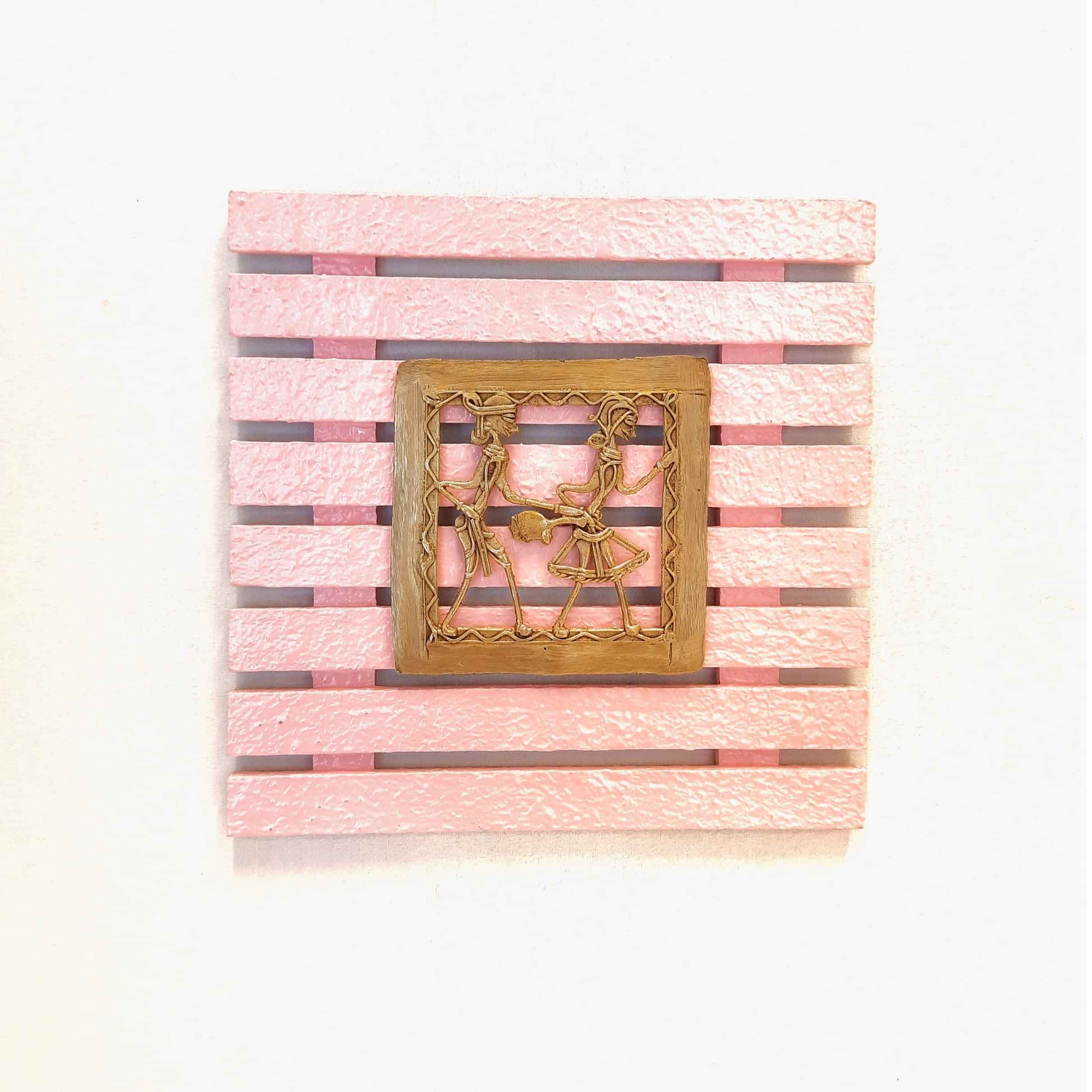 Wooden Picturesque Fencing : (Pink Tribal) (Code No: W-G16 142) - photo