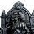 Shivaji Maharaj Black Color Decorative Statue - front_view