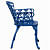 Indigo Blue Iron Garden Chair - top_view