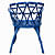 Indigo Blue Iron Garden Chair - rear_view
