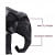 Black Geometric Elephant Artefact - front_view