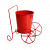 Home Decor 'Plant On Wheels' Table and Floor Decorative Metal Flower Planter Pot 1 Planter, 1 Stand (Glossy Red, 7.3 * 5.0 * 7.1Inch) - front_view