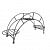 Home Decor Metal 3 Pot Holder Planter Stand, Black, L- 66 cm, Width- 24 cm , Height- 36 cm - top_view