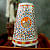 Leather Hand Painted Lamp Shade - photo