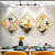 Golden deer Metal wall Art - front_view