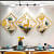 Golden deer Metal wall Art - rear_view