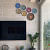EARTHENWALLPLATES artificial wall plates dark blue floral - top_view