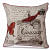 Nomaadi Embroidered Red Bird with Cage Decorative Cushion Cover 18x18 inches Throw Pillowcase Home Decor for Kids, Bedroom, Sofa, Chair - photo