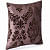 Brown Damask Flock Embroidery Pillow Cover (Pack of 2) - left_view