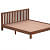 Solid Wood King Size Bed - rear_view