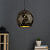Black Gold Metal Hanging Light Without Bulb - photo