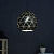 Black Gold Metal Hanging Light Without Bulb - rear_view