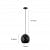 Black Gold Metal Hanging Light Without Bulb - right_view