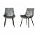 Luxury Golden Marble Dining Table Set With 6 Chairs - rear_view