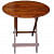 Contemporary Cross Folding Café Table - front_view