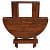 Contemporary Cross Folding Café Table - left_view