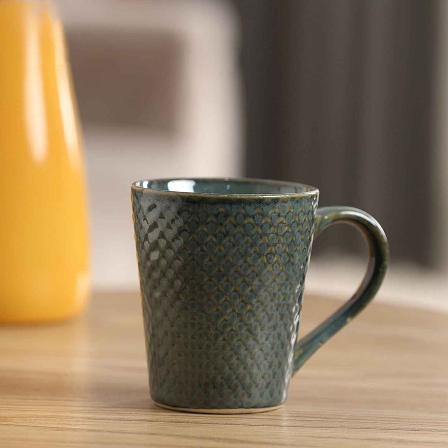 Reptile Green with Golden Tint Ceramic Coffee Mugs - photo