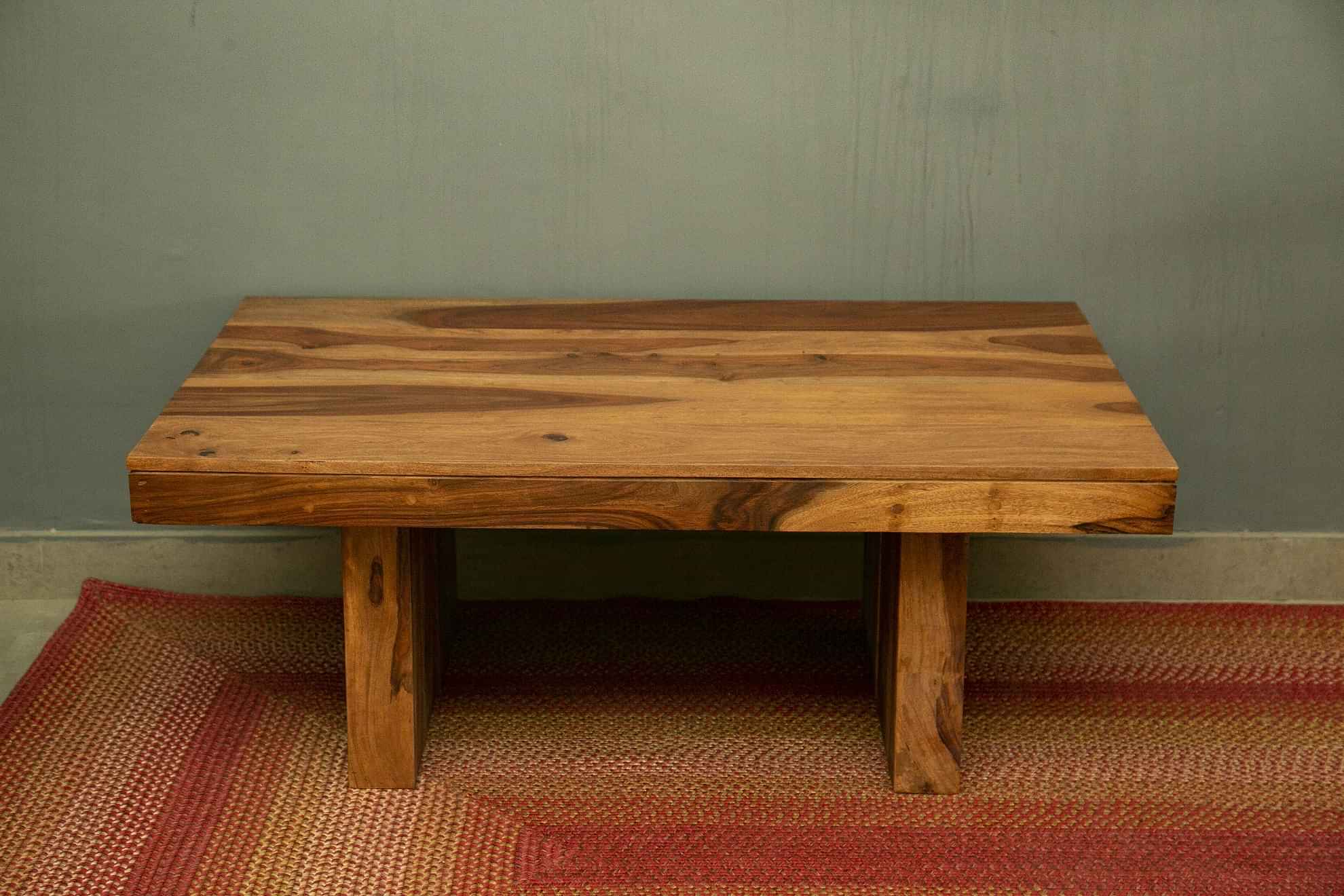 Teak Finish Coffee Table - photo