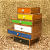 5 Drawer Wooden Side Table With Walnut Finish - left_view