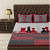 Red Colored Printed Queen Double Cotton Bedsheet With 2 Pillow Cover - front_view